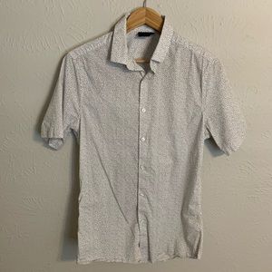 ASOS Dotted Short Sleeve Button Down Shirt